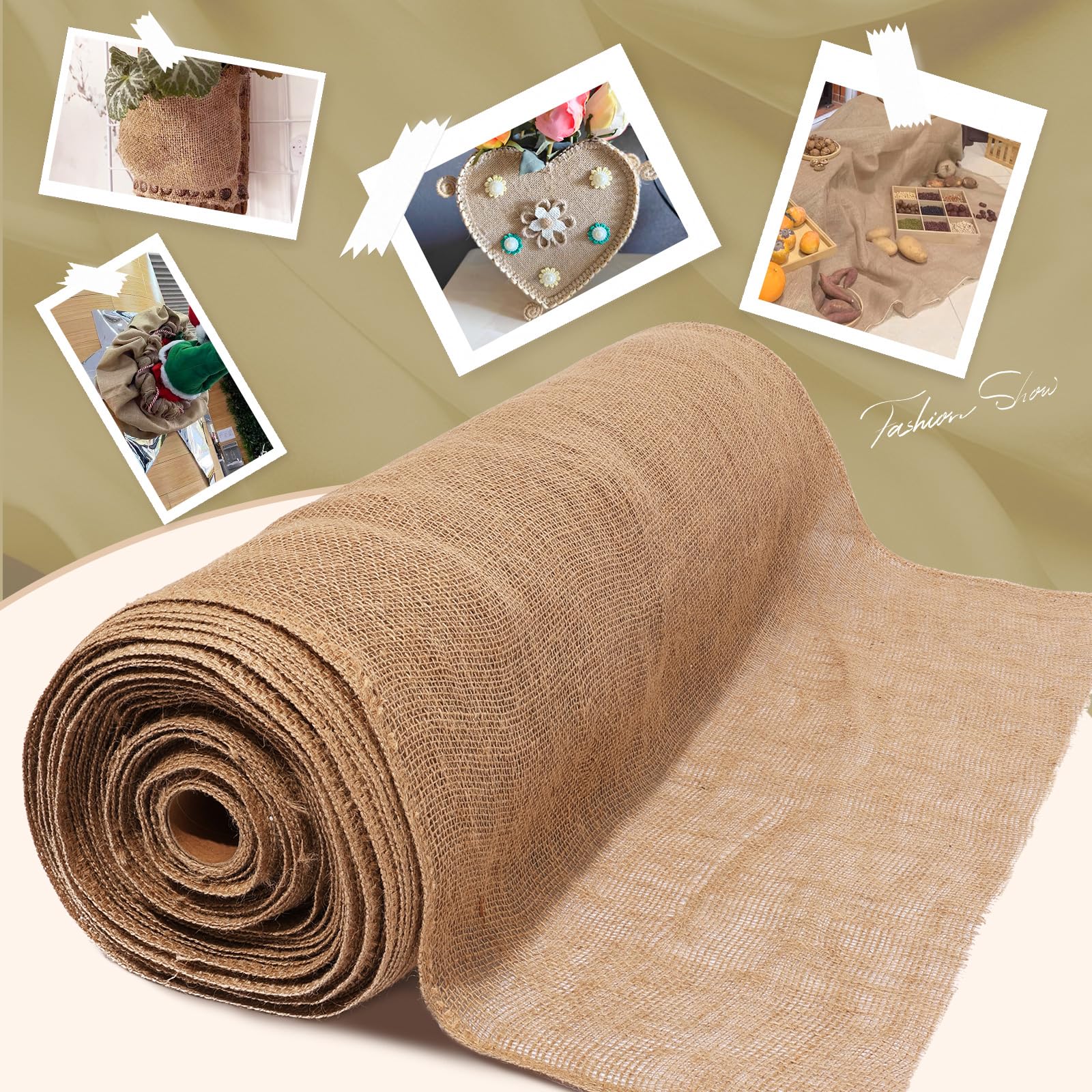 TravLand burlap photo backdrop provides warm texture for memories.