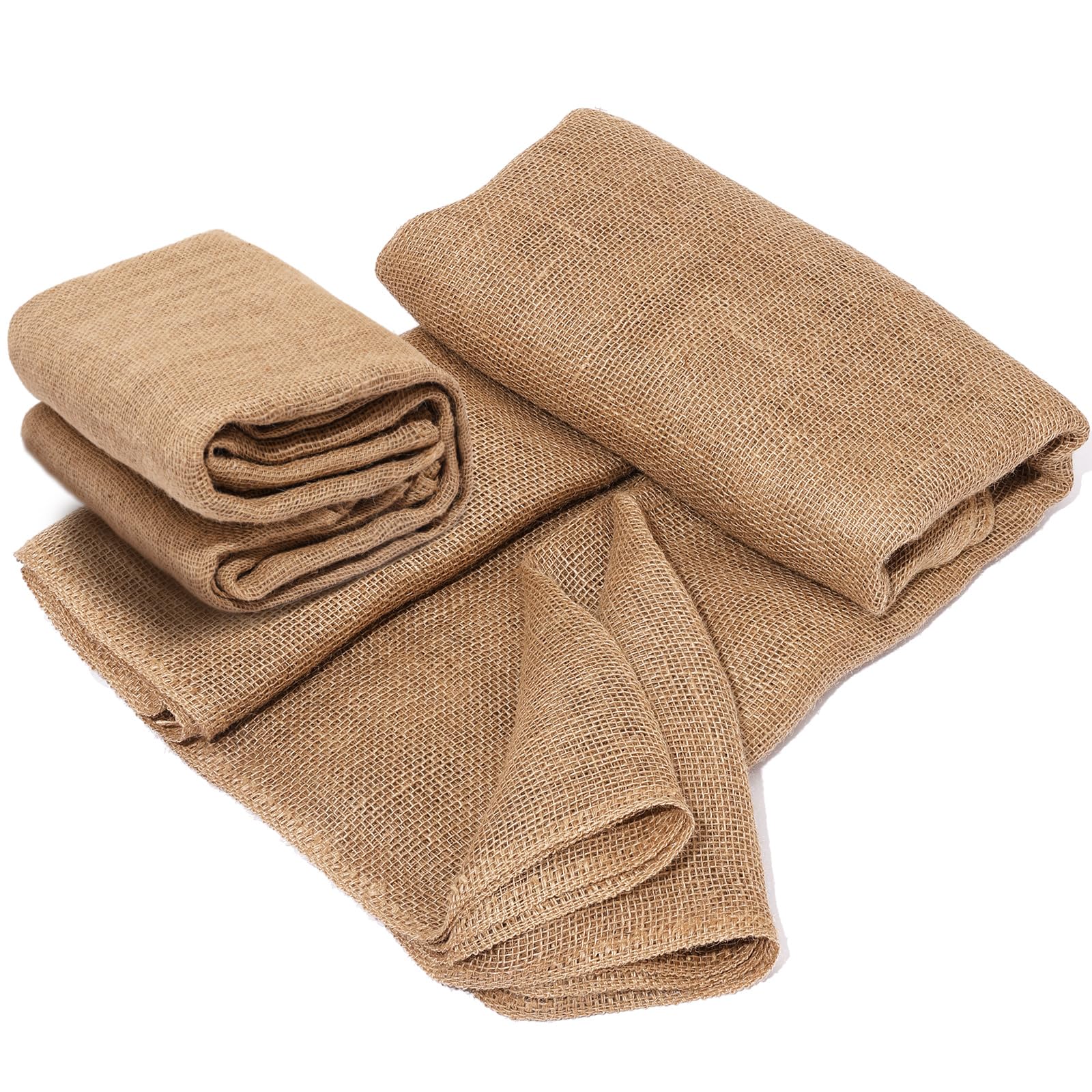 TravLand burlap roll in garden beds for weed control.