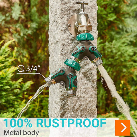 Trazon 360-degree rotating connection eases hose routing.