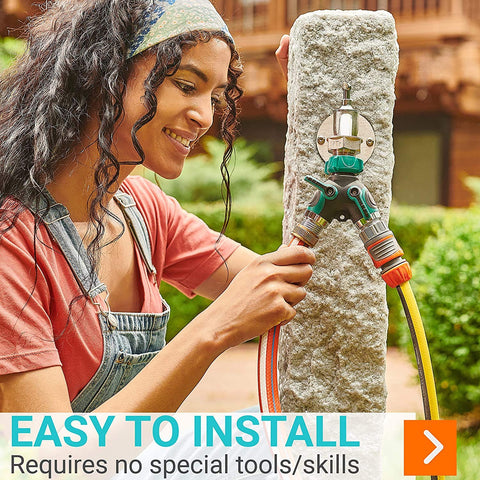 Trazon easy-install design saves time attaching to any spigot.