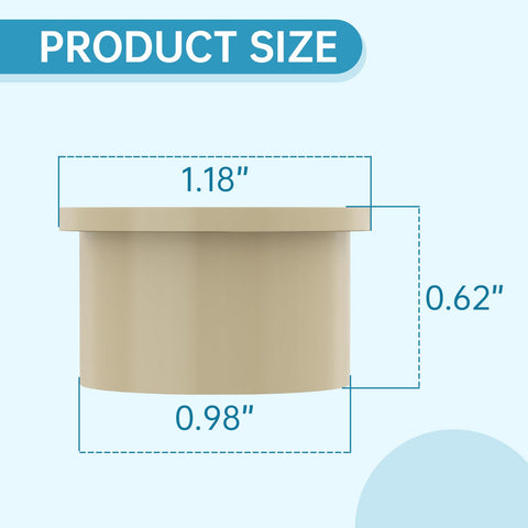 Trdzi pool hole cover beige 1-inch pack shows 30 caps for full fence coverage