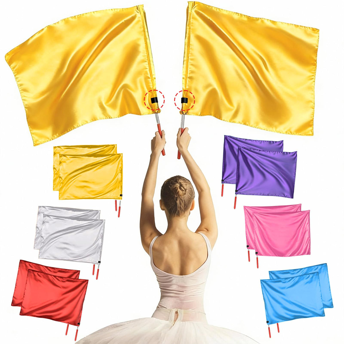 Treasdamic worship flags set for vivid visuals in worship performances.