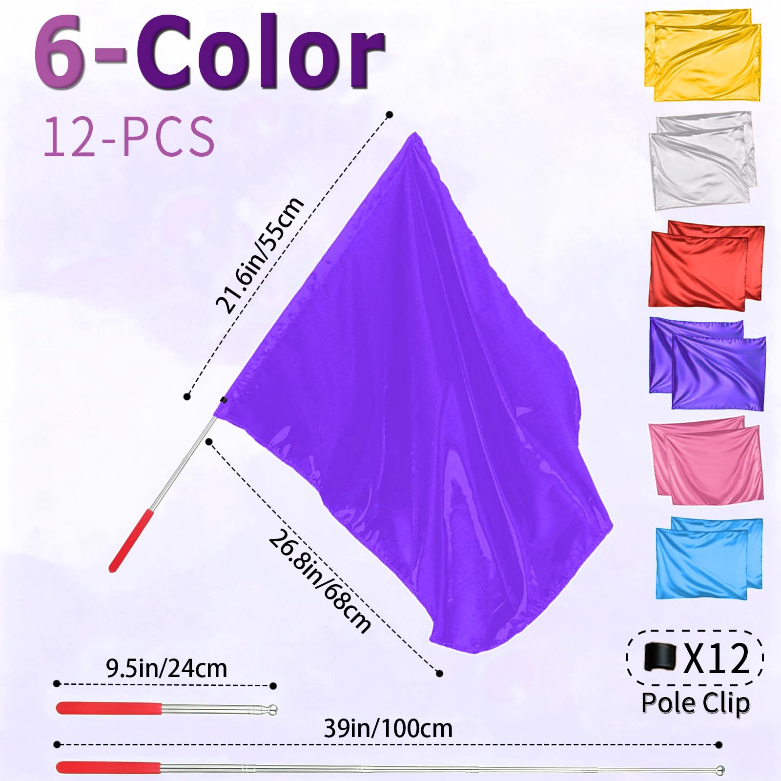 Treasdamic worship flags purple convey majesty during church celebrations.