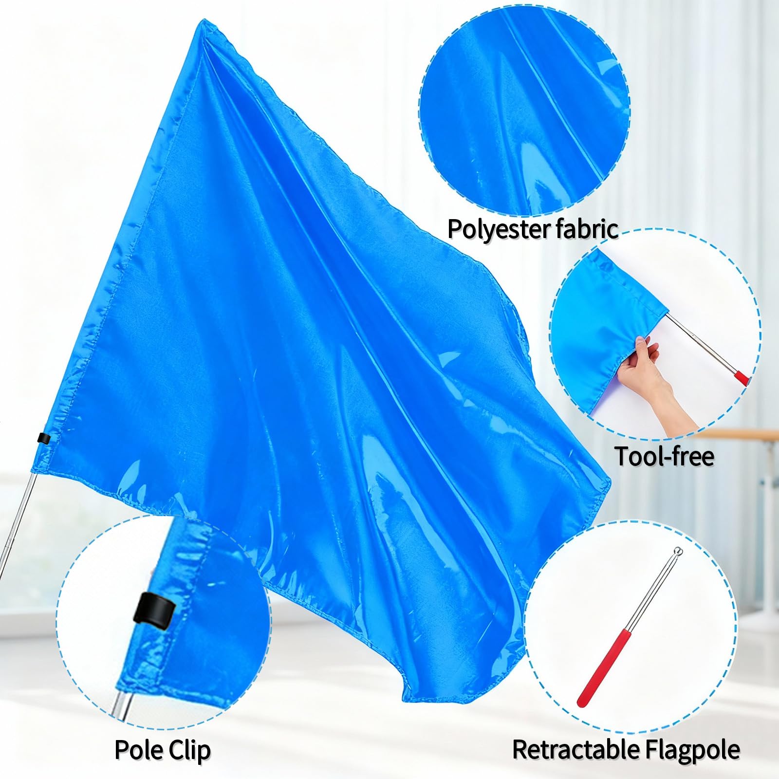 Treasdamic worship flags silver-white for clean, radiant stage presence.