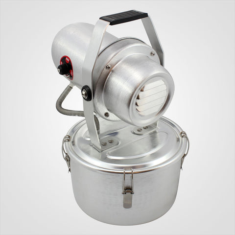 Treasure Hunter Silver Bullet triple jet fogger in action with misting capability