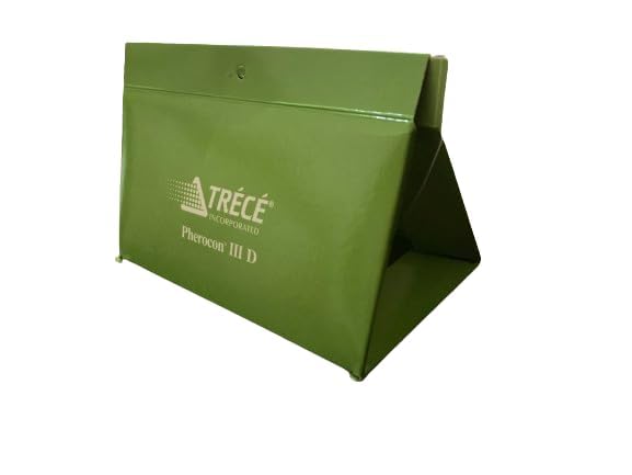Trece Citrus Leafminer Trap Kit in-use on a lemon tree demonstrates simple installation.