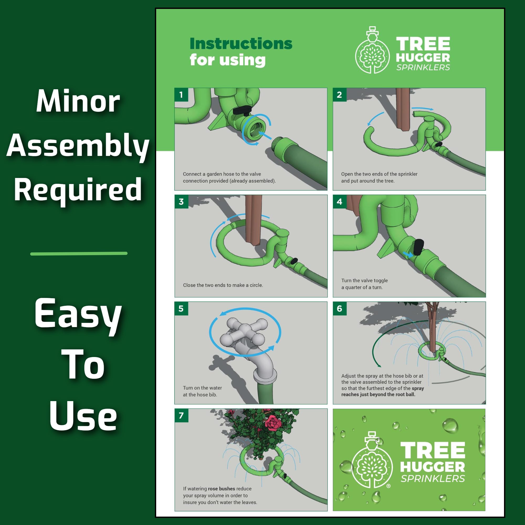 Tree Hugger UV-resistant body withstands outdoor conditions for durable tree watering.