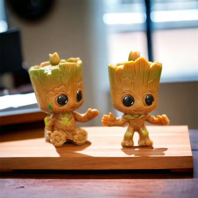 Tree Man sitting statue adds charm to home shelves and desks.