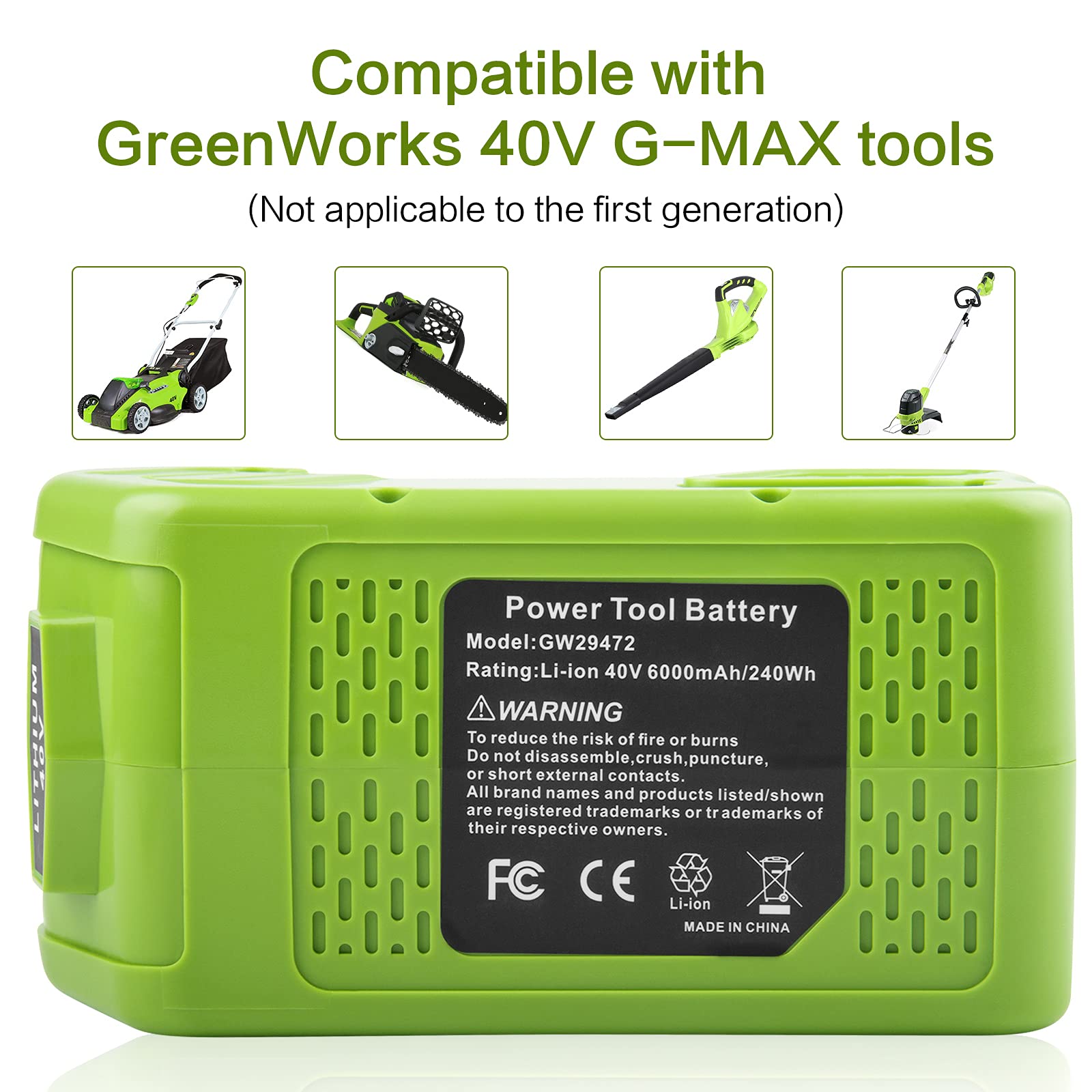 TREE.NB 6000mAh 40V battery with LED indicator shows power level