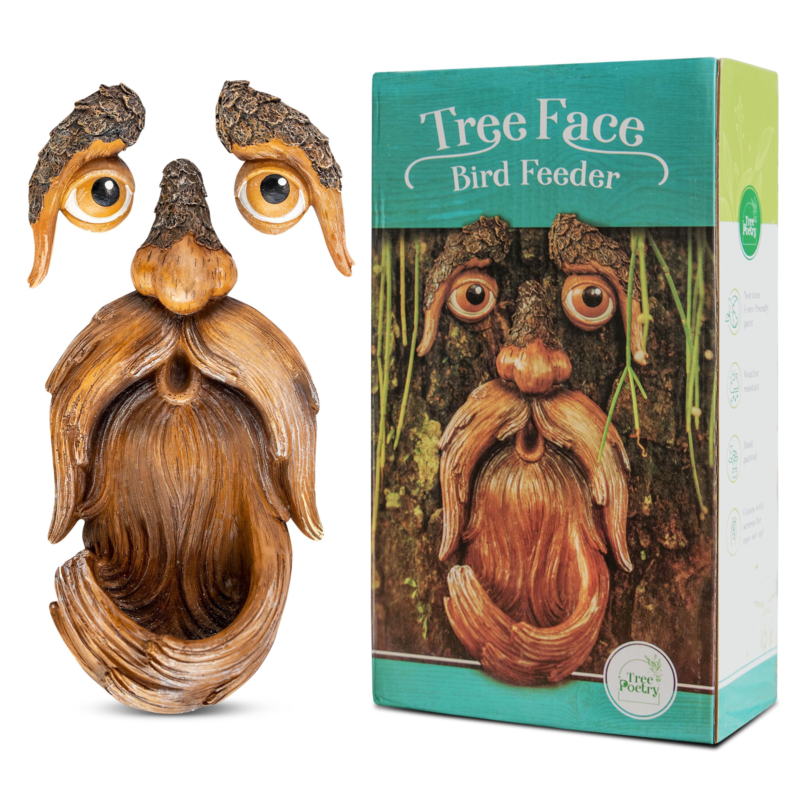 Tree Poetry gift-ready tree face decor for plant lovers.