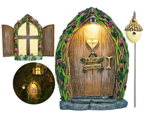 Tree Poetry Opening Fairy Door for outdoor gardens inviting magical exploration