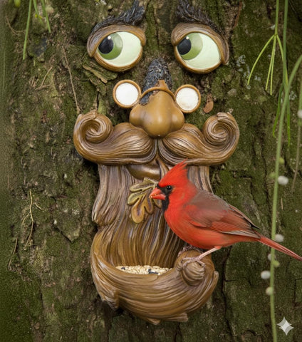 Tree Poetry Tree Faces Decor Outdoor adds whimsy to your garden and invites birds.