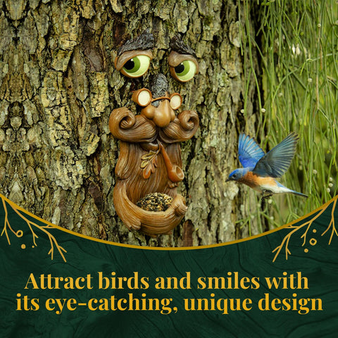 Tree Poetry Tree Hugger Yard Art enhances outdoor spaces with playful personality.