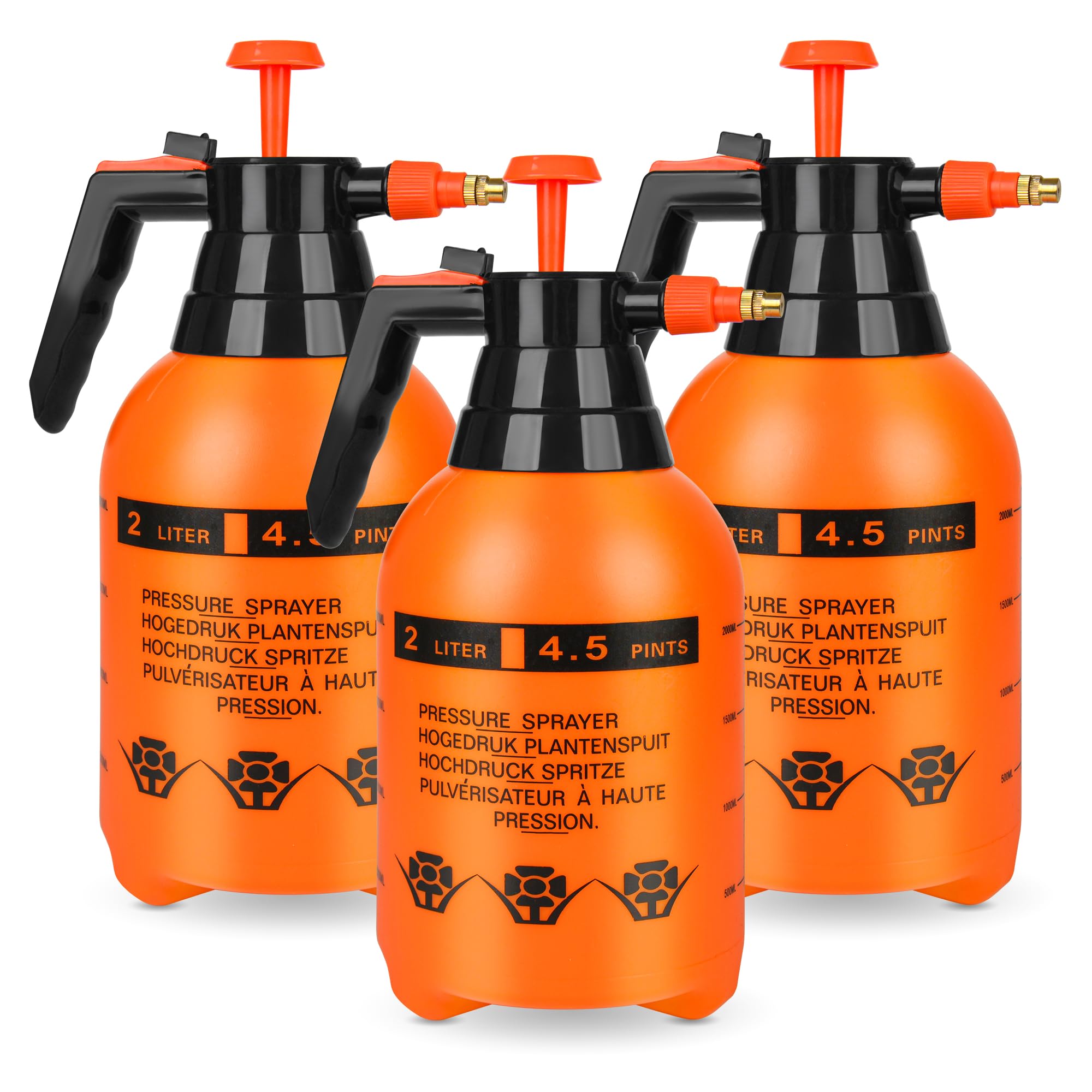 Treehac 3-pack half-gallon sprayers for versatile garden and home tasks.