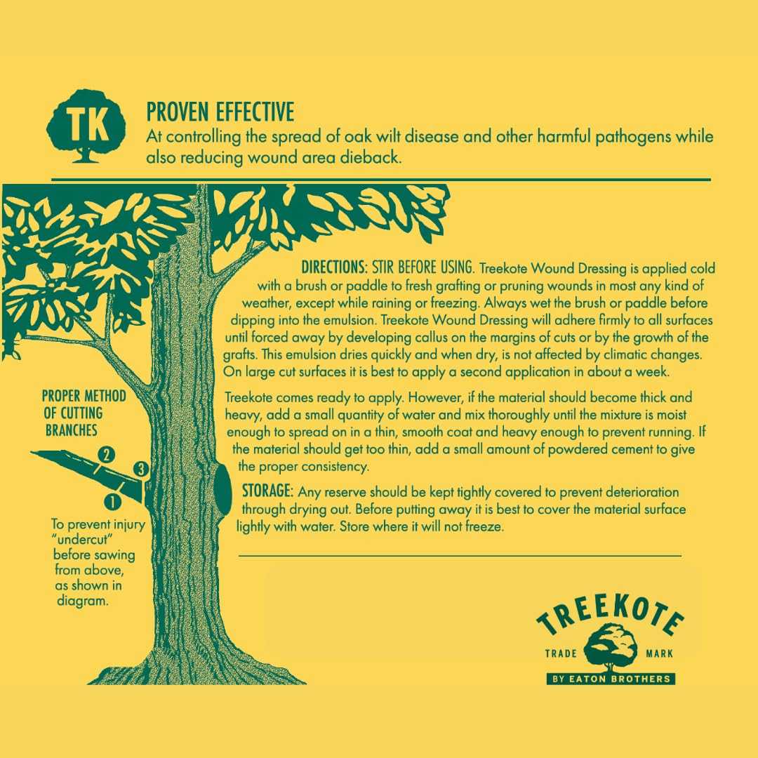 Multi-use Treekote wound dressing in a garden setting