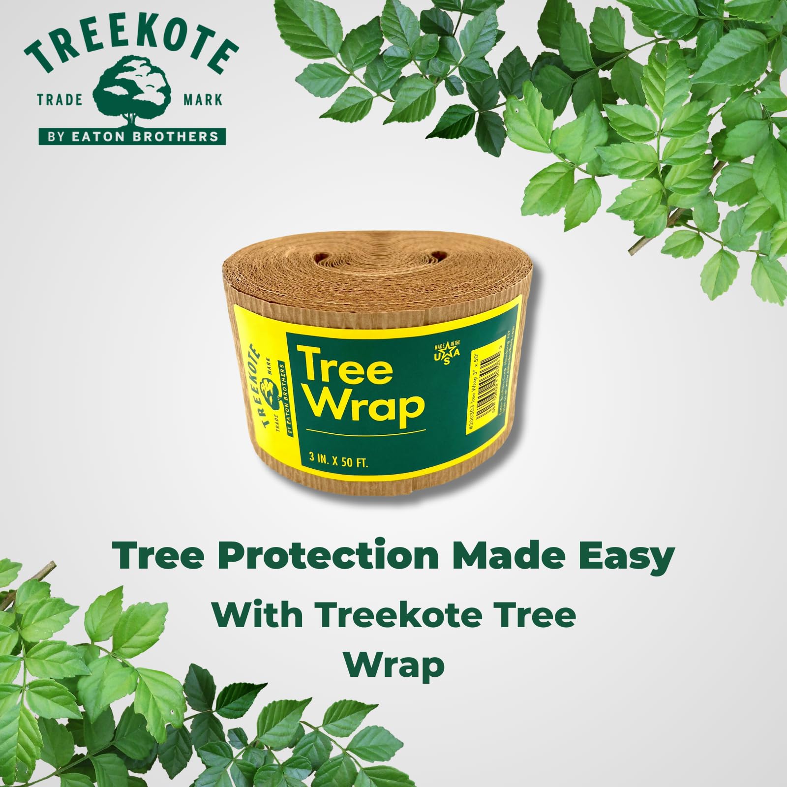 Treekote winter protection view illustrating frost resistance for young trees