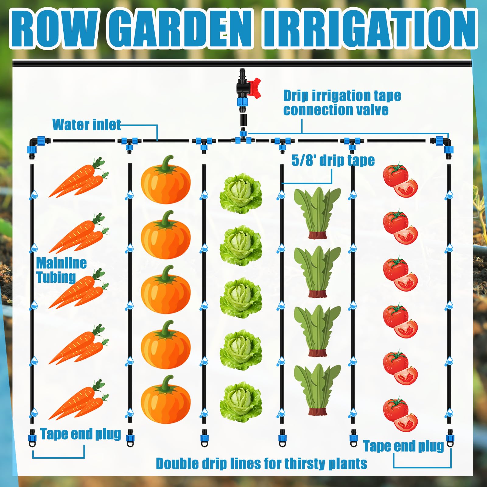 Treela 8 mil irrigation hose endures sun and outdoor use