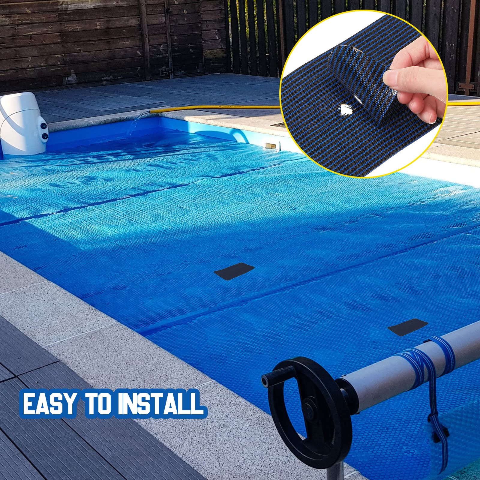 Treela easy-application pool patch enables quick maintenance and extended cover life.