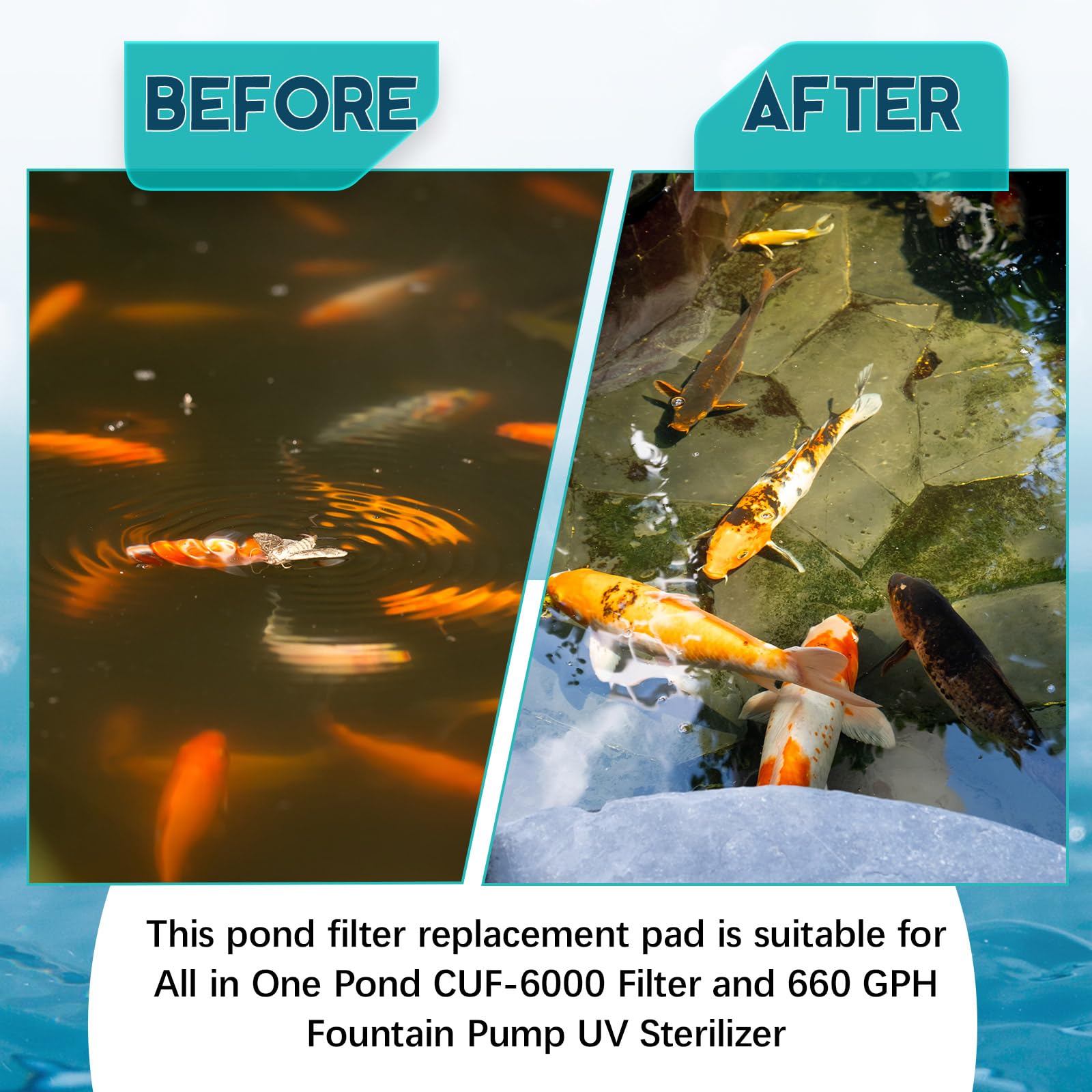 Treela pond filter media pad enhances mechanical filtration and clarity.