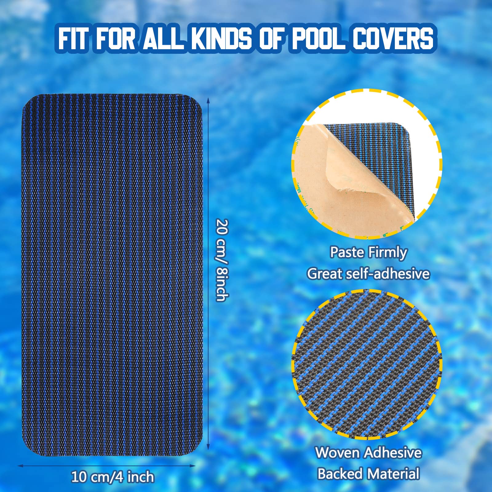 Treela self-adhesive patch for mesh blue covers enables easy on-site repair.