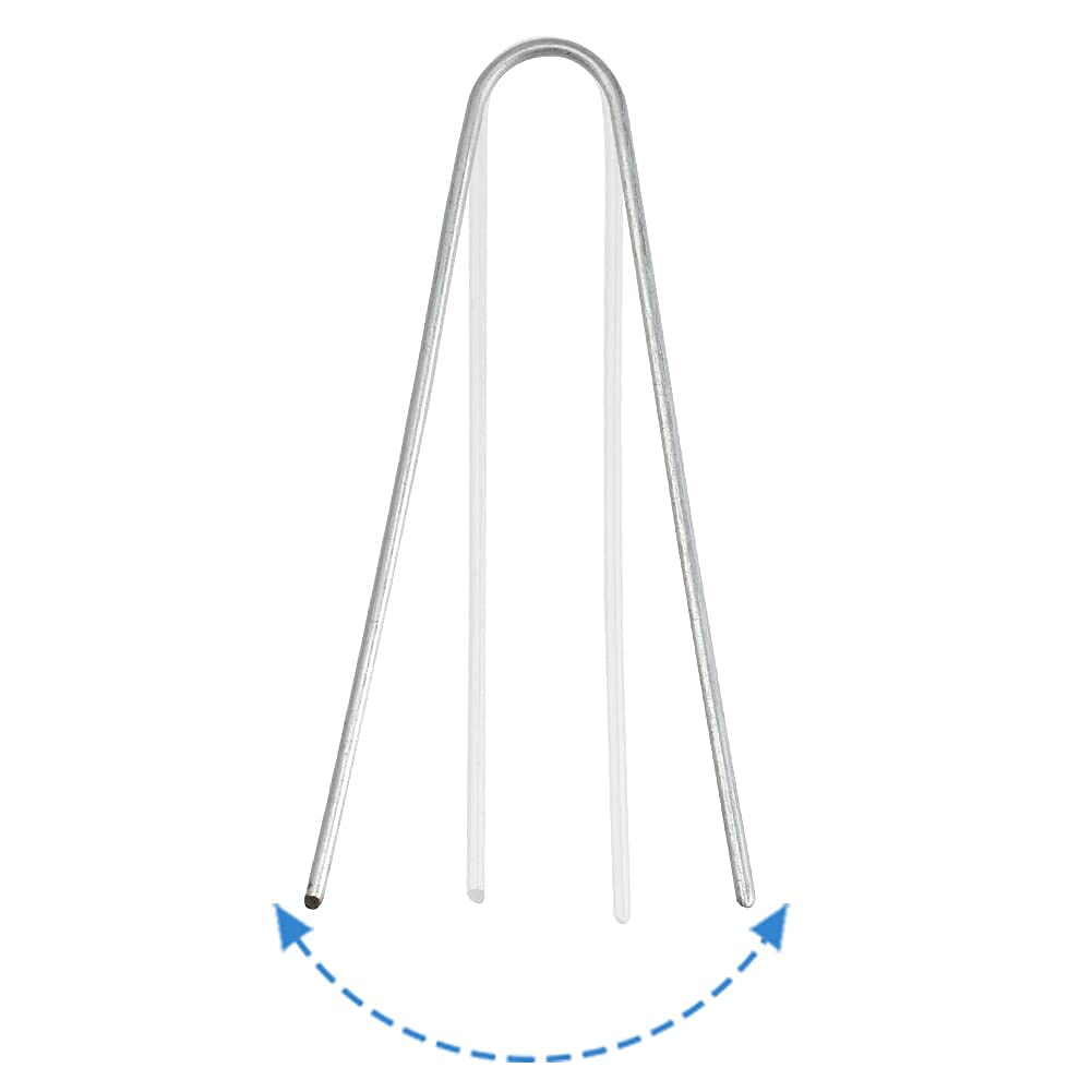 TreeLen heavy-duty landscape pins stay firmly in heavy soil.