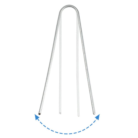 TreeLen heavy-duty landscape pins stay firmly in heavy soil.
