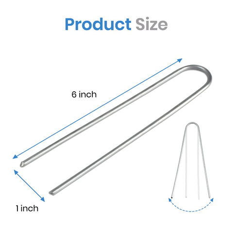 TreeLen multi-use stakes secure irrigation tubing and landscape fabric.