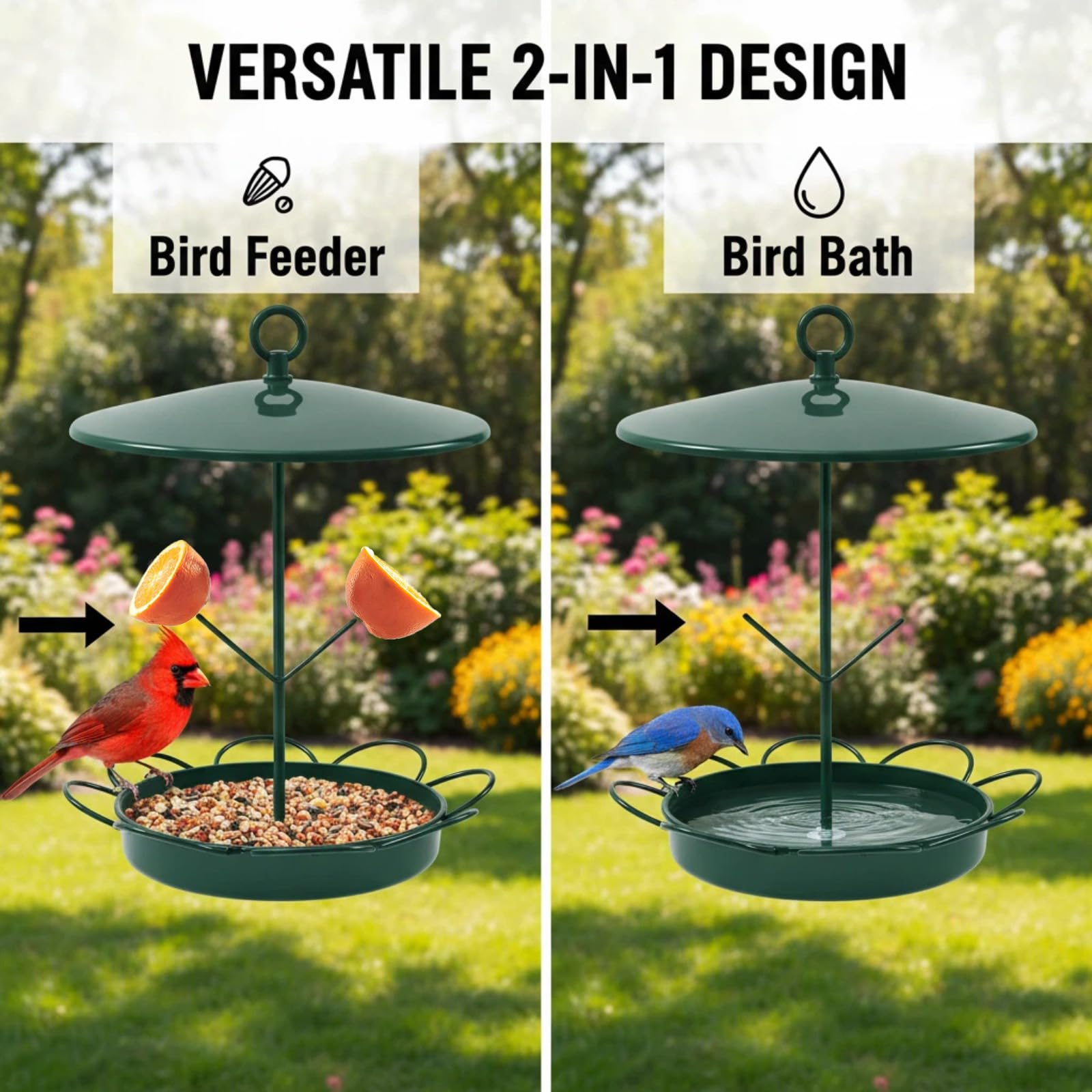 TREELYWOOD metal bird feeder bite-resistant protects seeds from persistent chewers.