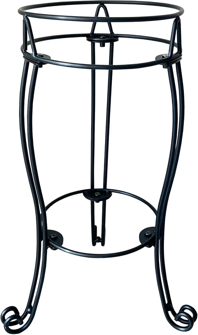 TREEZITEK gazing ball stand 19.5 inches tall for 10–12 inch globes, sturdy outdoor display.