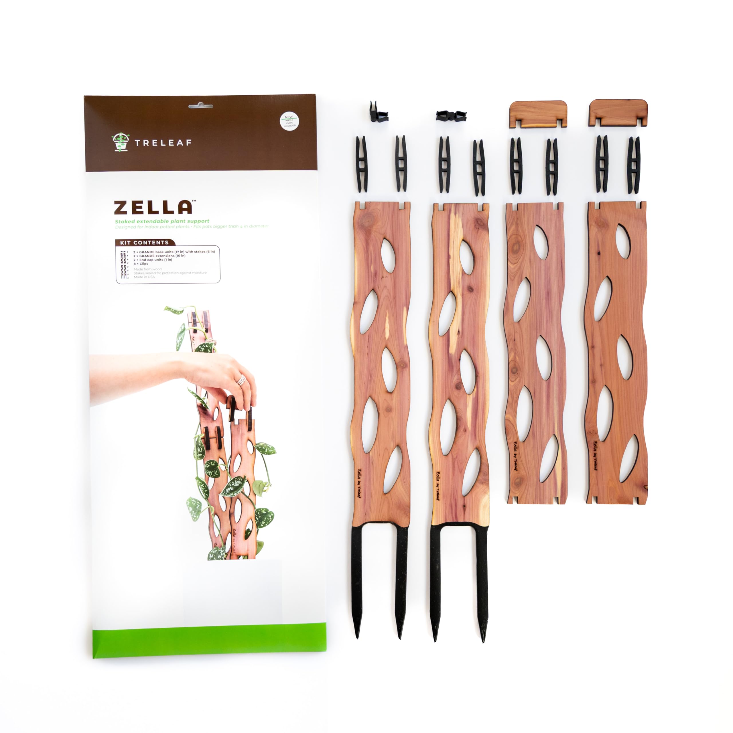 Treleaf Zella end cap keeps joints secure during assembly.