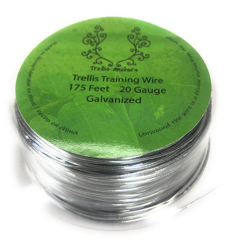 Trellis Anchors training wire in single coil for easy plant support and setup.