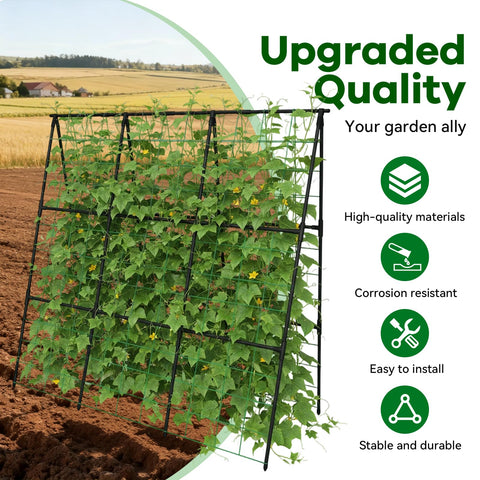 Trellume Cucumber Trellis angled shot highlights secure connections and build quality