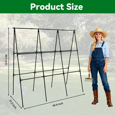 Trellume Cucumber Trellis assembly instruction image demonstrating quick setup