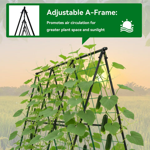 Trellume Cucumber Trellis close-up of plastic-coated steel for durability