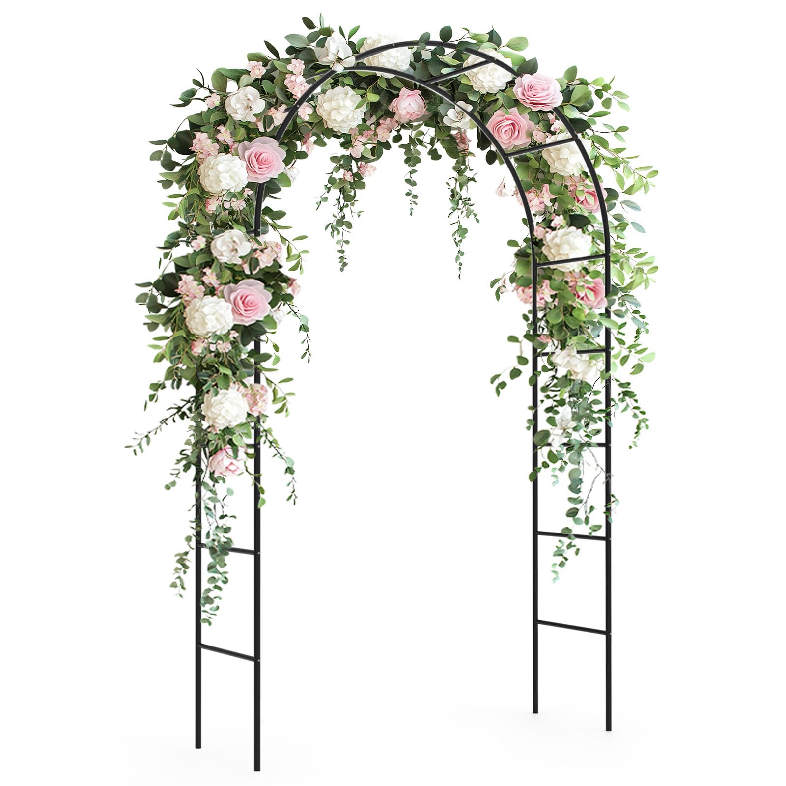 Trellume Garden Arch 94.5-inch high creates a dramatic garden entrance for climbing plants.