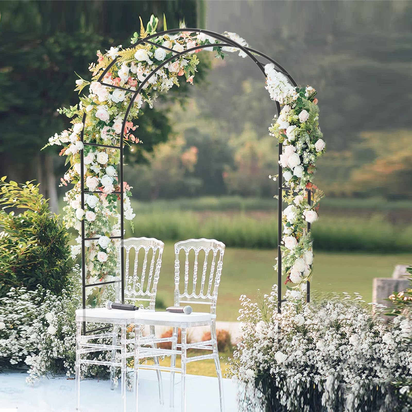 Trellume Garden Arch supports climbing roses and vines with stable clearance.