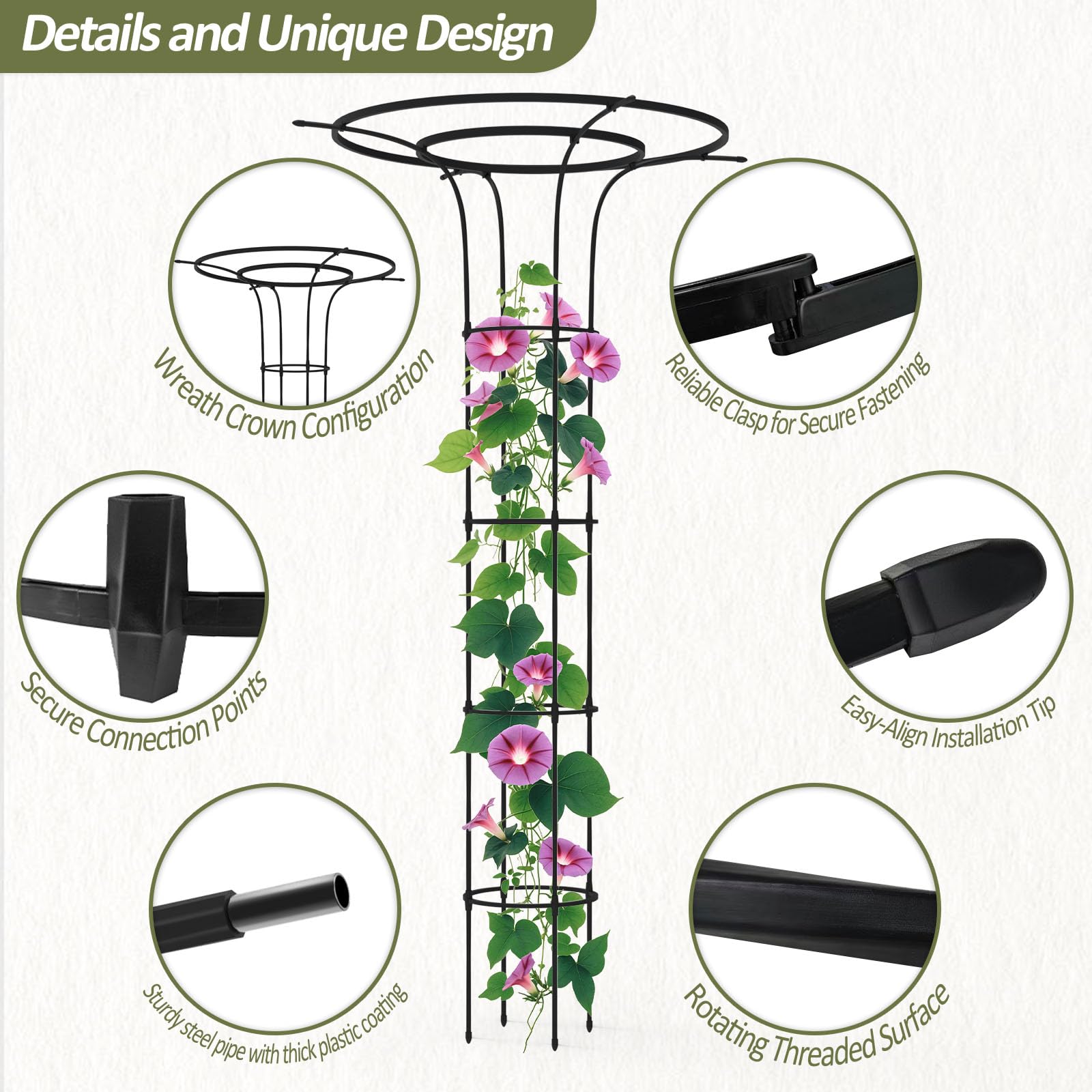 Trellume trellis suitable for indoor and outdoor use with potted plants.