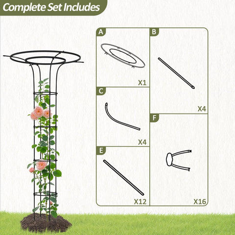 Trellume plant support helps roses and jasmine create vertical displays.