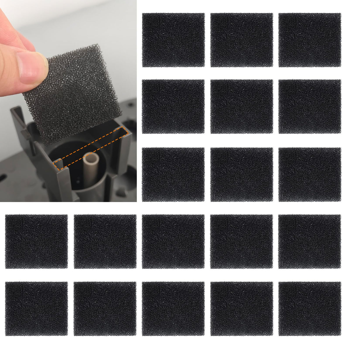 TRENBIEN Aerogarden foam filter sponge maintains clean water for healthier roots.