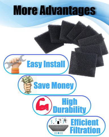 TRENBIEN filter sponges are simple to install without tools.