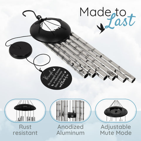 Trend Jockey Wind Chime pinewood collar showcases sturdy support for outdoor use