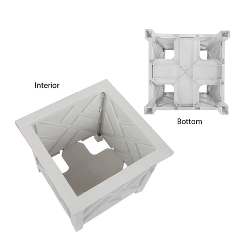 Trenton Gifts Chippendale planters bottom drainage supports healthy watering.