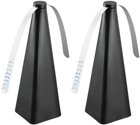 Treva bug fan with holographic blades deters insects during outdoor use.