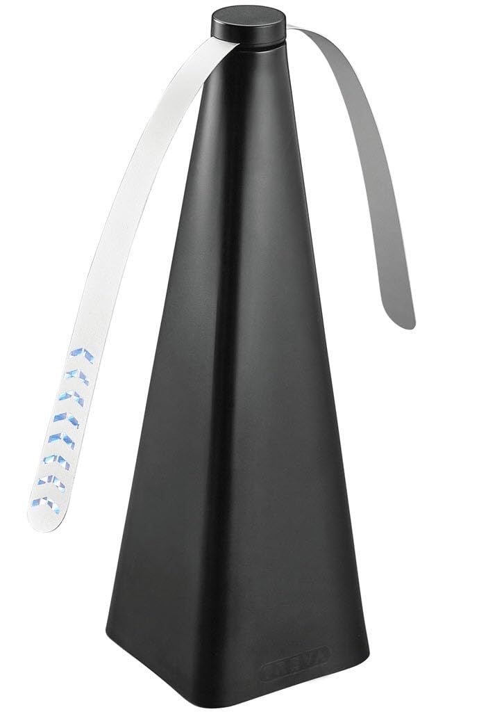Treva bug fan with holographic blades deters outdoor insects