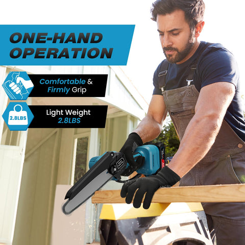 TREXEEN ergonomic grip enhances control during handheld cutting tasks.