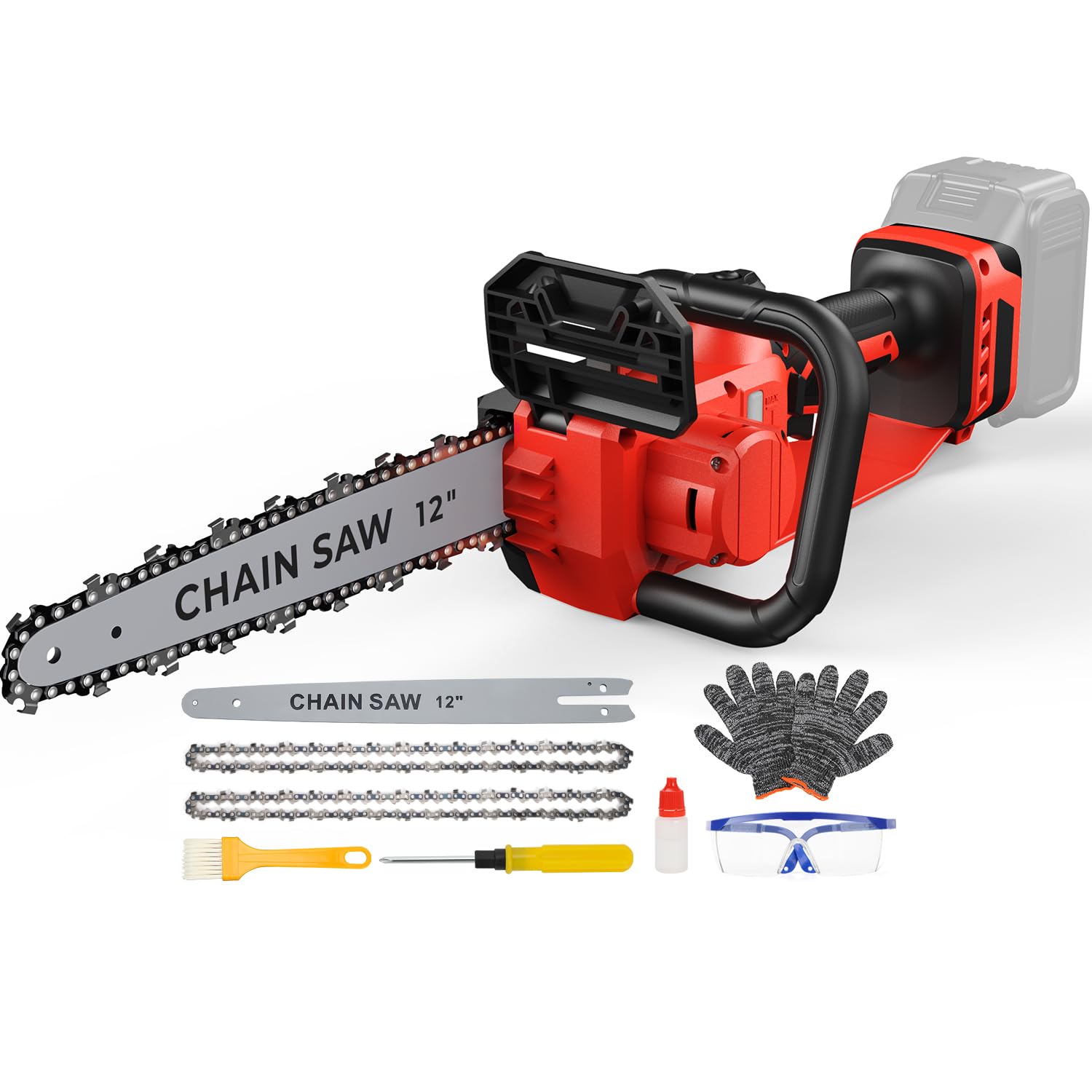 TREXEEN mini chainsaw with Milwaukee M18 compatibility for cordless wood cutting