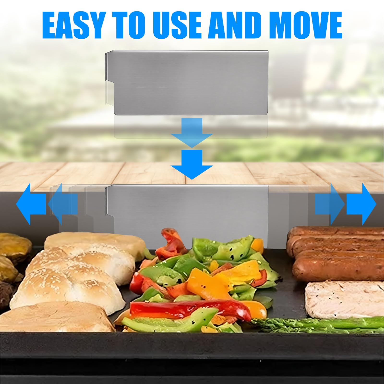 Trhretn 5.5-inch wide gate fits most flat-top griddles
