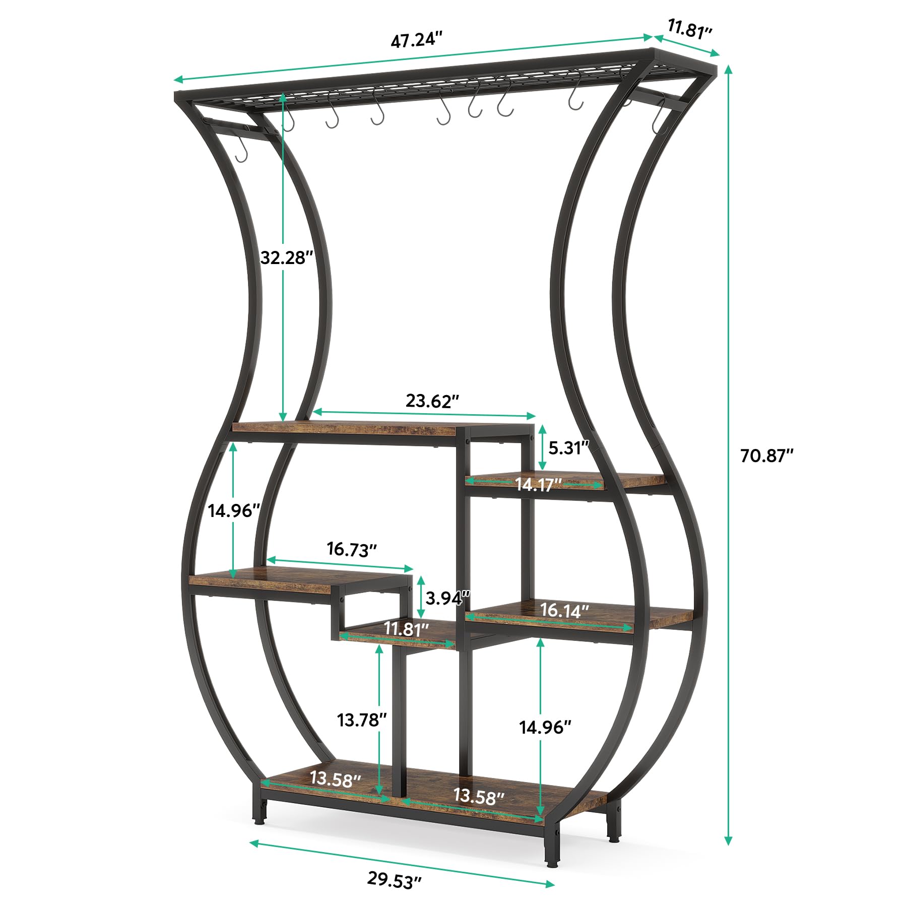 Tribesigns spacious six-shelf design ensures sunlight reaches each plant without crowding.