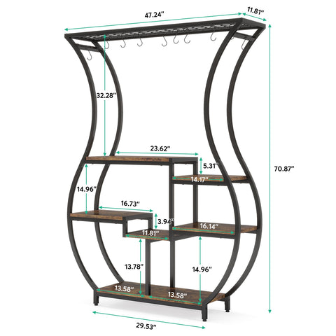 Tribesigns spacious six-shelf design ensures sunlight reaches each plant without crowding.