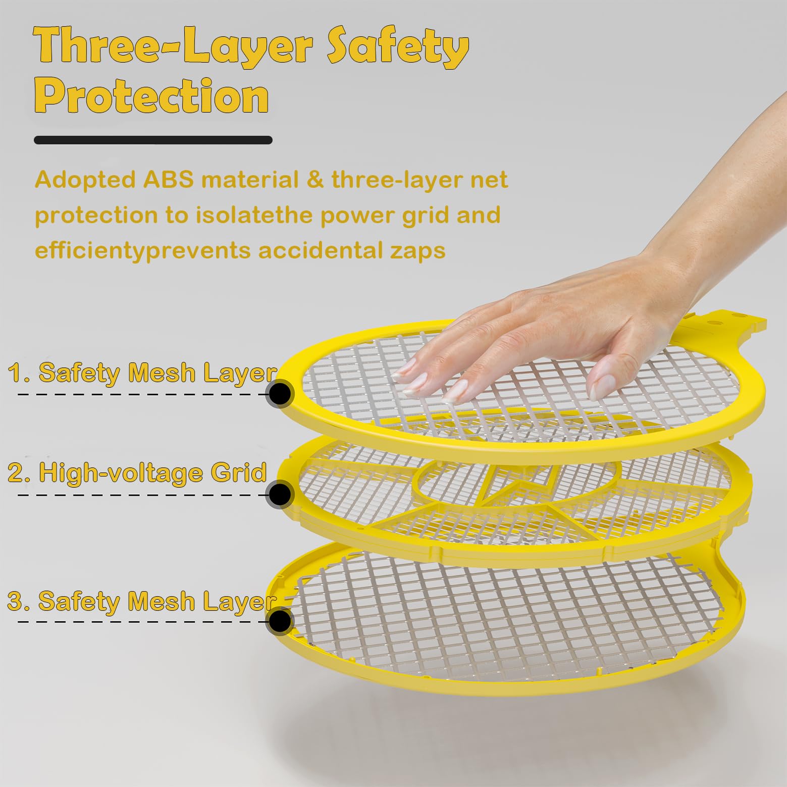 TRIDOK handheld zapper racket being used during an outdoor activity